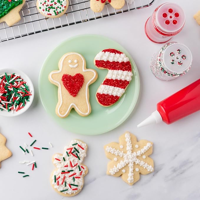 Sweets Indeed, Christmas Sprinkles, 4 Pack, Holiday Edible Sprinkle Mix, Perfect for Cake Decorations, Baking, Ice Cream, Cookies, Cupcake Topper (Christmas)
