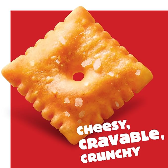 Cheez-It Cheese Crackers, Baked Snack Crackers, Lunch Snacks, Original (48 Pouches)
