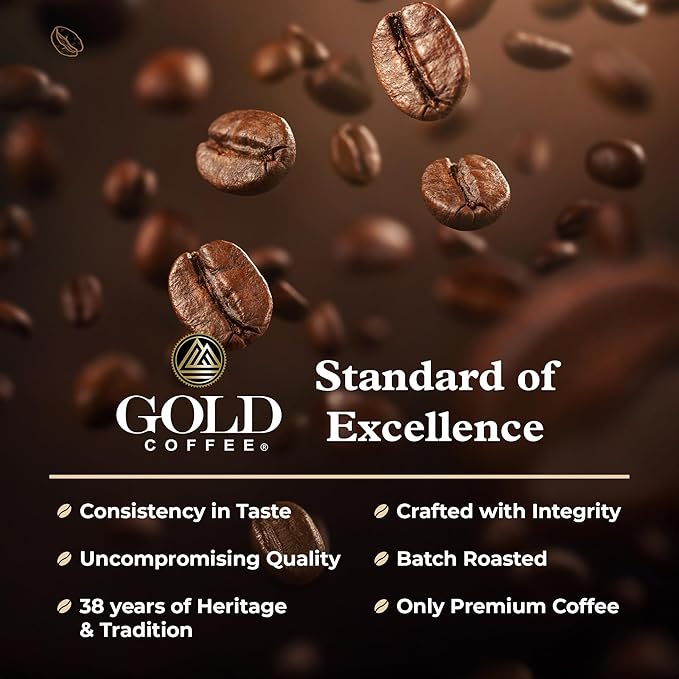 Gold Coffee | Kanaloa Premium House Blend, Medium Roast, Ground |100% Arabica Coffee, 1 lb. (Pack of 4)