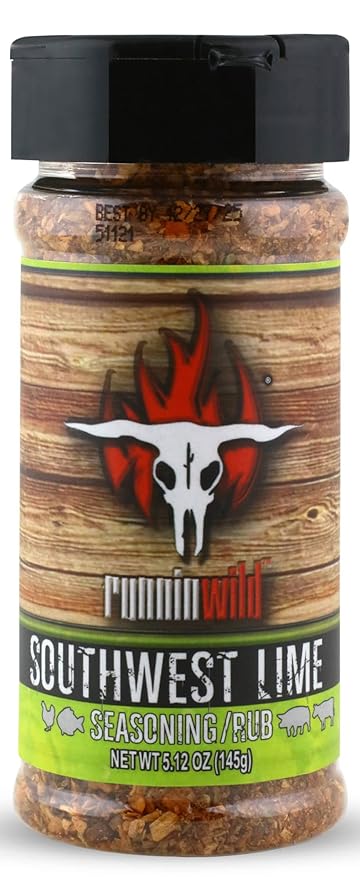 Premium Southwest Lime Seasoning | No Artificial Flavors, No MSG added | Gourmet Southwest Flavor for Chicken, Fish, Pork, and Fajitas | Runnin??Wild Foods, 5.12 ounces