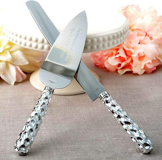 GIFTS INFINITY Personalized Wedding Cake Knife and Server Set Free Engraving - Valentine's, Wedding, Bithday (2531)
