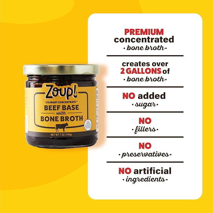 Zoup! Good, Really Good Beef Bone Broth Culinary Concentrate, 2 Pack, 7 Oz Each