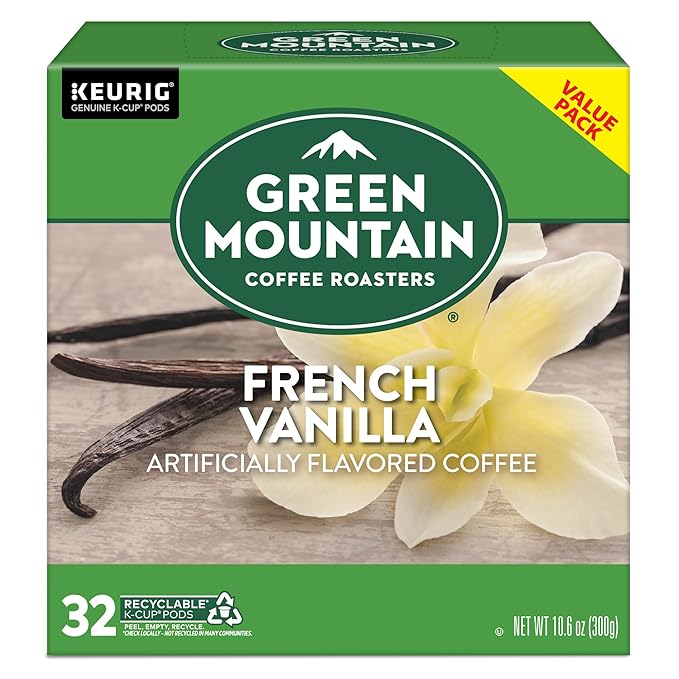 Green Mountain Coffee Roasters French Vanilla Coffee, Keurig Single-Serve K-Cup pods, Light Roast, 32 Count