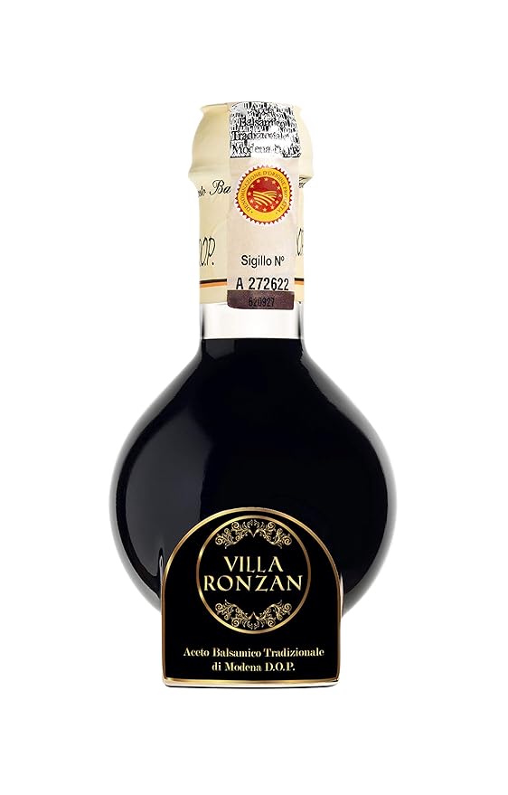 Balsamic Vinegar of Modena Traditional 12 year old DOP certified. Aceto Balsamico Tradizionale Affinato from Villa Ronzan The Balsamic Guy.