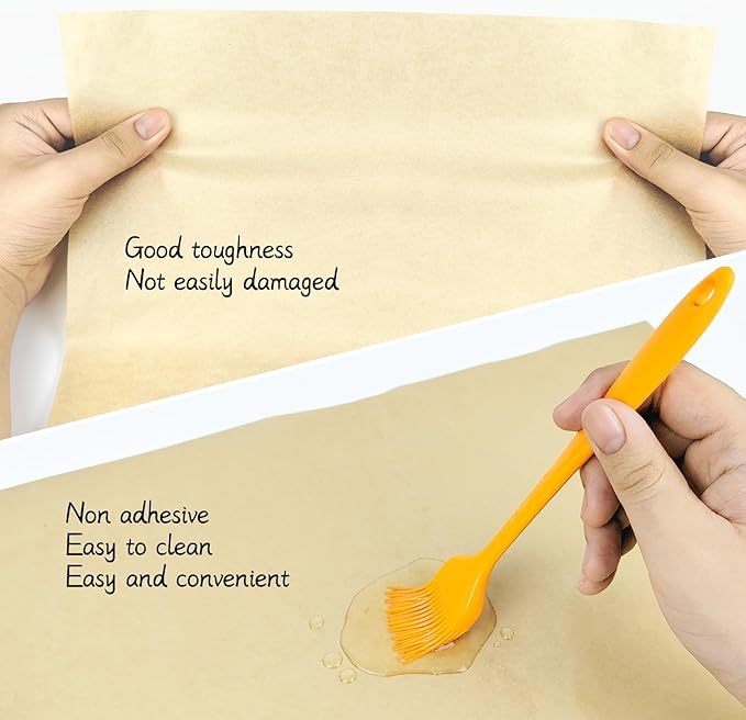 Parchment Paper for Baking, 500 PCS Parchment Paper Sheets, (Taoxi) 12" x 16" Non-Stick Precut Baking Parchment Paper Sheets Unbleached for Baking, Cooking, Frying, Grilling and Steaming (500, 12x16)