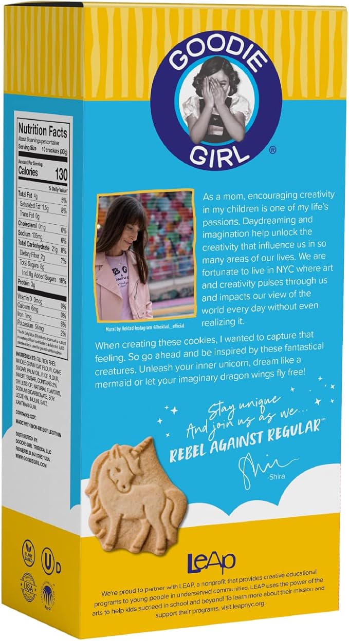 Goodie Girl Magical Animal Crackers – Gluten Free, Peanut Free, Dairy Free, Egg Free – Fun Shapes Like Unicorns & Mermaids – 6 oz Boxes (Pack of 3)