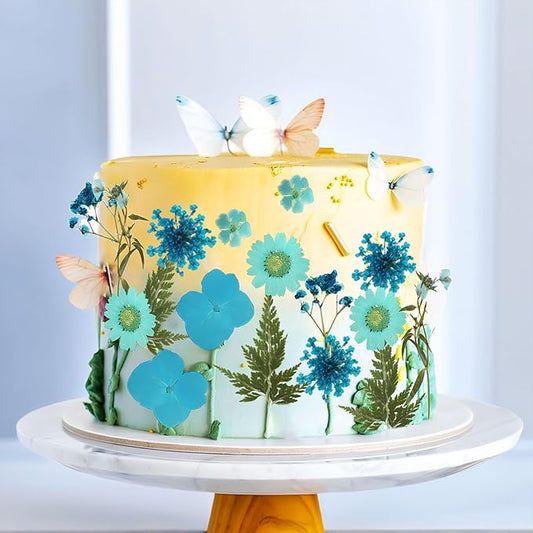 JeVenis Blue Wildflower Cake Toppers Wildflower Decor Baby In Bloom for Baby Shower Birthday Bridal Shower Wedding Party Decoration