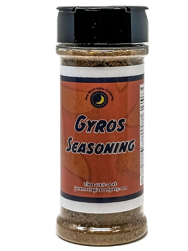 Premium | Greek Gyro Seasoning | Large Shaker | Calorie Free | Fat Free | Saturated Fat Free | Cholesterol Free | Sugar Free | Crafted in Small Batches | Perfect for Fresh Gyros and More!