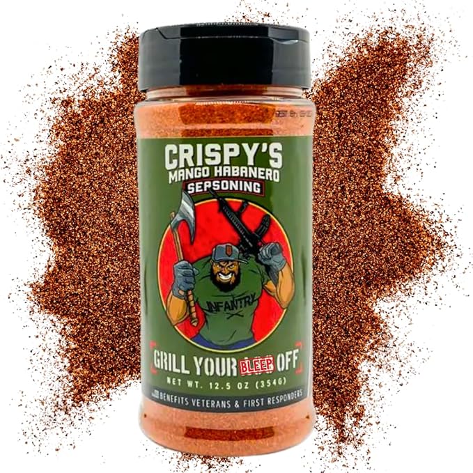 GYAO Crispy's Mango Habanero Seasoning – Sweet & Spicy BBQ Seasoning for Chicken, Pork, Steak & More – MSG & Gluten Free – Veteran-Owned USA Made