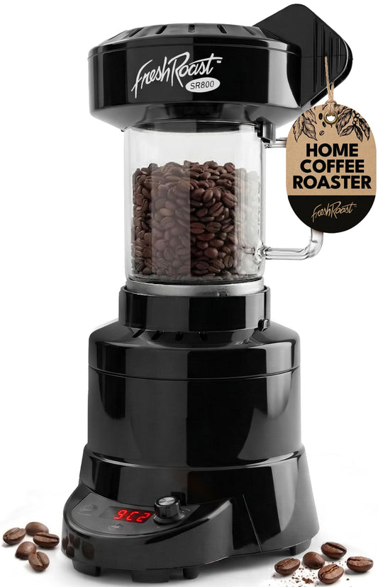 Fresh Roast SR800 Coffee Roaster – Roast Coffee at Home – Variable Heat and Fan Control – Digital
