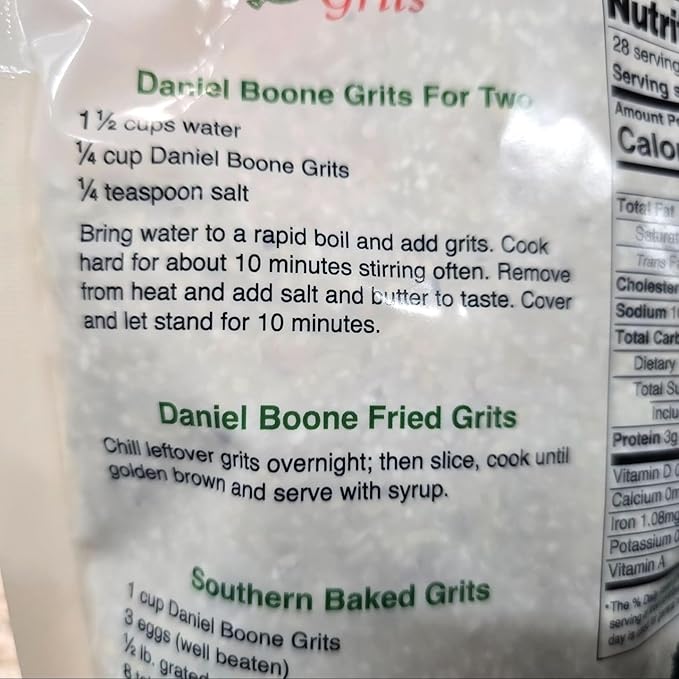 White and Yellow Daniel Boone Fresh Coarse Stone Ground Corn Grits 2/2 Pound