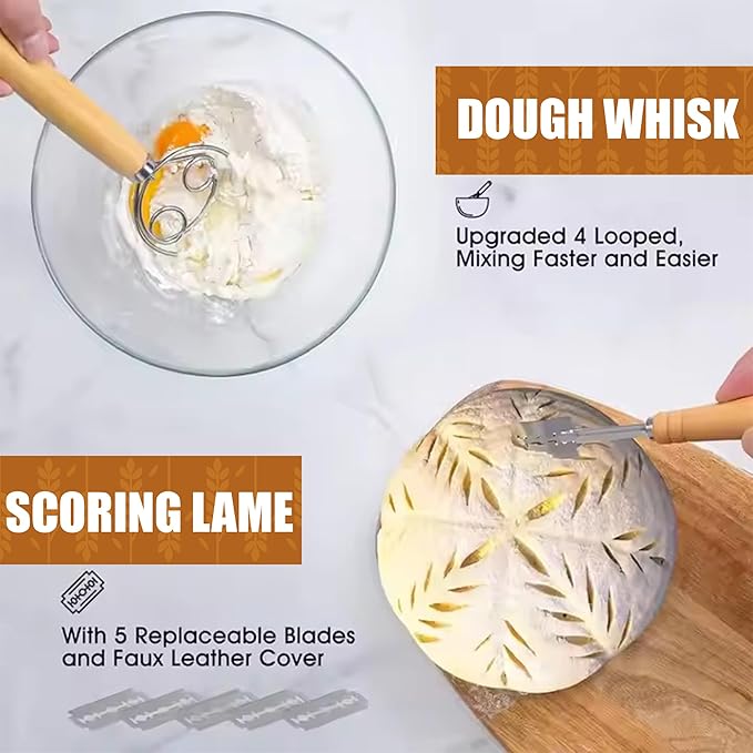 Bread Proofing Basket Set Sourdough Proofing Basket oval Proofing Bowls (Oval Proofin basket 10PCS),sourdough bread baking supplies proofing baskets,banneton proofing basket 9"