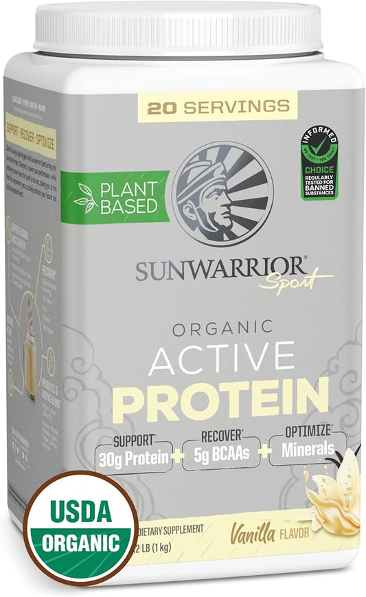 Sunwarrior Organic Plant Based Protein Powder | Vegan Organic Protein Powder with BCAA Amino Acids