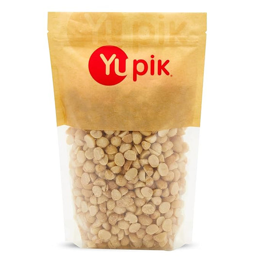 Yupik Macadamia Nuts, Medium Pieces, 2.2 lb (35.2 oz), Gluten-Free, Kosher, Raw Nuts, Broken Pieces, Unsalted, Unroasted, Oil-Free, Creamy Flavor, Source of Fiber, Healthy Snacks, For Baking, Cooking