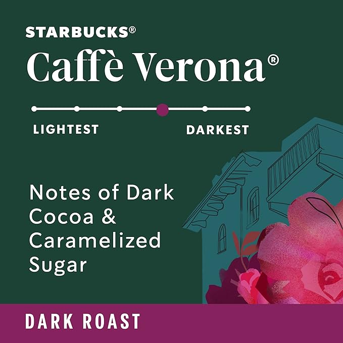 Starbucks Ground Coffee, Dark Roast Coffee, Caffì±?Verona, 100% Arabica, 1 bag (18 oz)