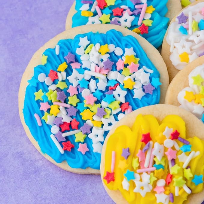 Sweets Indeed Sprinkles, Edible Sprinkle Mix, Perfect for Cake Decorations, Baking, Ice Cream, Cookies, Cupcake Topper (Rainbow Star)