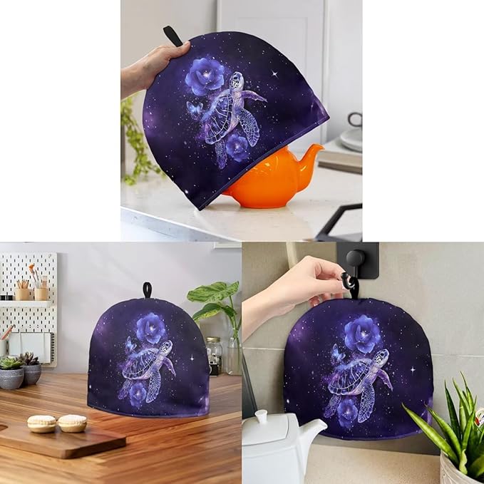 Rose Turtle Teapot Cozy Insulated Domed Teapots with Top Handle Keep Warm Tea Cozy Cafe Kitchen Home Decoration Universal Fit Tea Kettle Quilt
