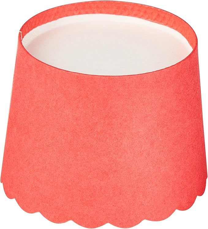 Panificio 3 Ounce Cupcake Wrappers, 200 Scalloped Baking Cups - Oven-Ready, Greaseproof, Red Paper Cupcake Liners, Disposable, For Birthdays, Baby Showers, Or Weddings - Restaurantware