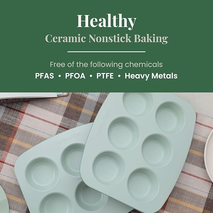 Larder & Vine 24 Piece Set (Sage) | Bakeware Set, Utensil Set, and Trivets