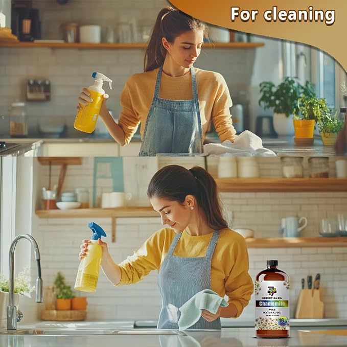Chamomile Essential Oil (16 oz / 480 ml) ??Chamomile Oils for diffusers, humidifiers, Home Baths, Cleaning Products, Yoga, DIY Soaps and DIY Scented Candles