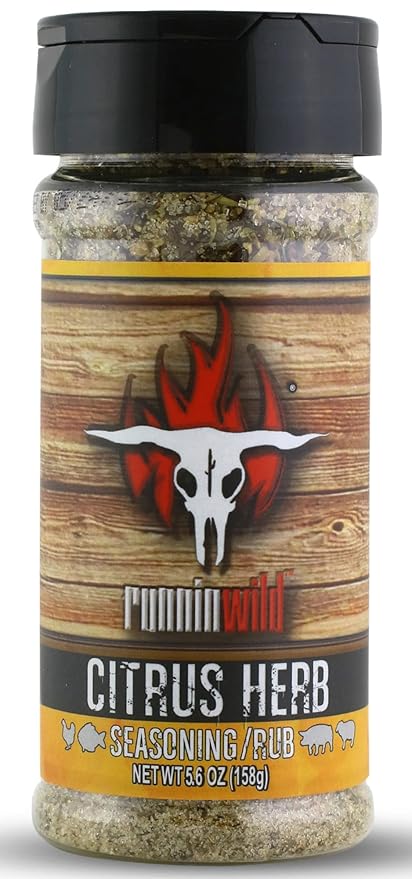 Citrus Herb Seasoning | Premium Citrus Seasoning with Garlic and Herbs for Turkey, Chicken, Fish, Pork and Lamb | No Artificial Flavors, No MSG added | Runnin??Wild Foods, 5.6 ounces
