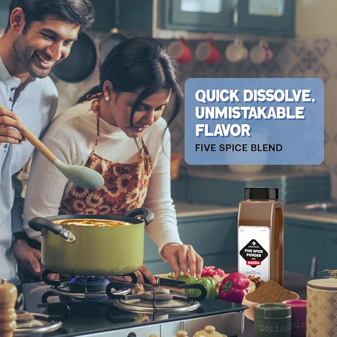 Dependable Food Chinese Five Spice Blend - 11 oz. Resealable Pouch - Natural, Non-GMO, Allergen-Free, No Additives, Kosher – Asian Spice Mix Seasoning