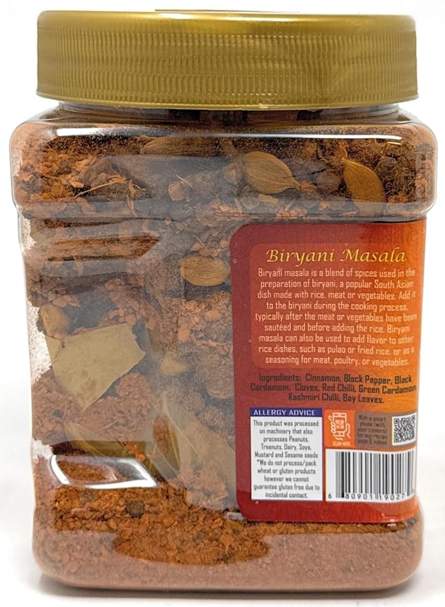 Rani Biryani Masala Curry (7-Spice Blend for Indian Rice Dishes, Pullao/Pilau) 17.5oz (1.1lb) 500g PET Jar ~ All Natural | Vegan | No Colors | Gluten Friendly | NON-GMO | Kosher | Indian Origin