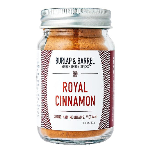 Burlap & Barrel Royal Cinnamon ??Intense Sweetness & Spiciness of Vietnamese Cinnamon Powder & Spice ??As seen on Shark Tank - 1.8oz Glass Jar