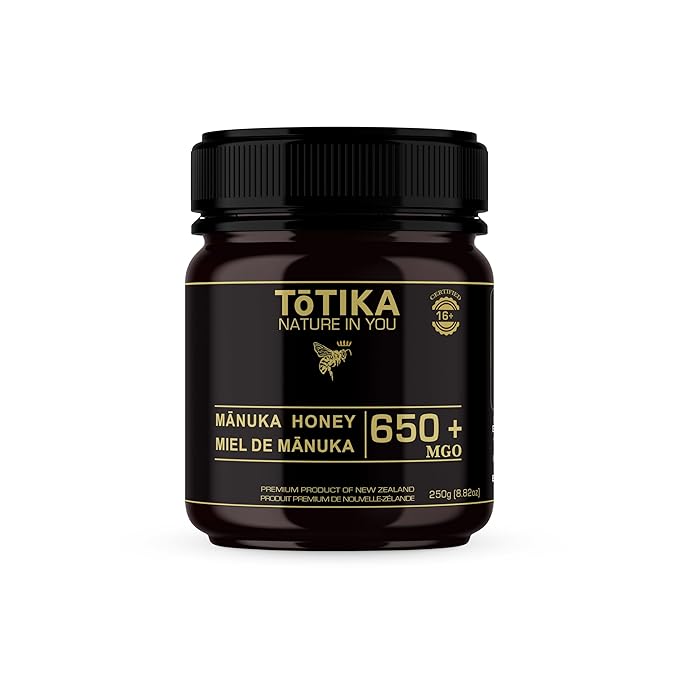 Tōtika Nature Mānuka Honey, 100% Pure Raw New Zealand Honey for Enhanced Well-Being and Digestive Health Benefits MGO 650+