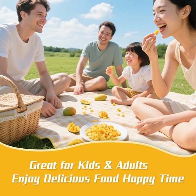 Haomly Freeze Dried Mango,5.3OZ/150g,Diced Mango Snacks for Kids or Adults,Frozen Dried Fruit Snacks for Baking,Tea,Smoothie, Yogurt,No Sugar & Additives