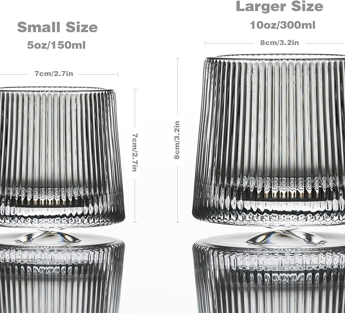 Crystal Whiskey Glasses 5 OZ Set of 3, Rotatable Old Fashioned Glasses, Tumbler Rocks Bar Glass for Drinking Bourbon, Scotch, Cocktails, Cognac竊뉽arger Sizeç«?,<div>