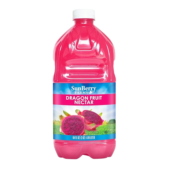 Sunberry Farms Dragon Fruit Nectar, 64 Fl oz, Gluten Free, non-GMO, All Natural