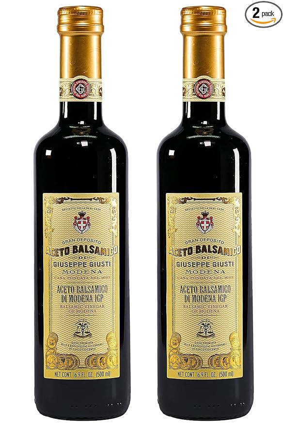 Giusti Balsamic Vinegar of Modena IGP ??Authentic Italian Aceto Balsamico di Modena IGP, Made in Italy, Perfect for Marinades, Vinaigrettes & Sauces ??16.9 fl oz (500 ml) - Pack of 2