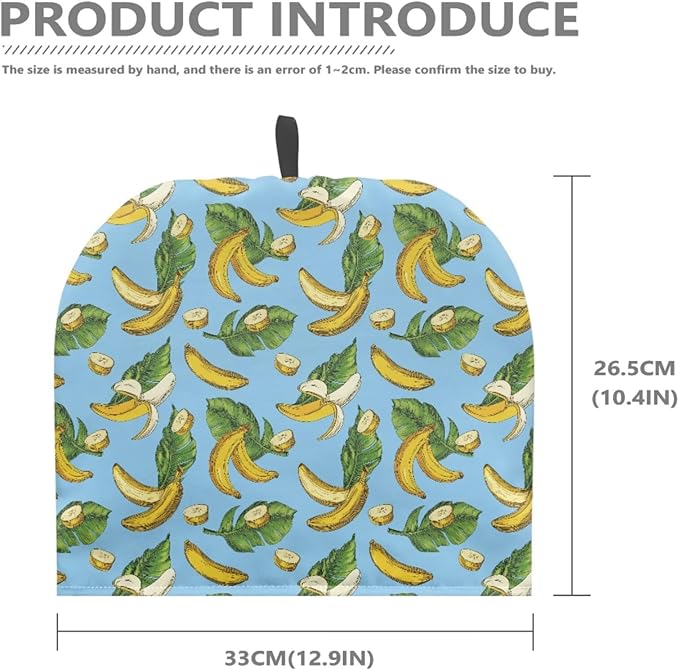Tea Cozy Yellow Banana Print Creative Insulated Tea Cosy Extra Thick Home Kitchen Decoration Creative Gifts Dust Teapot Cover Kitchen Accessories for Travel