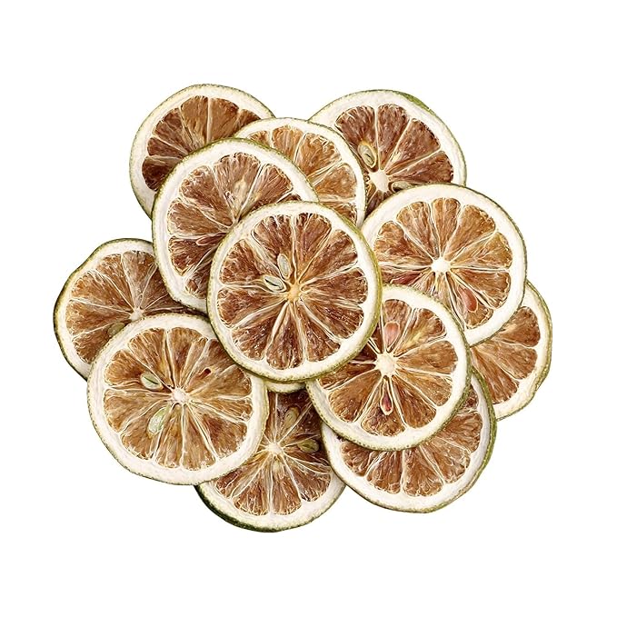 iGAOZM Dried Lime Slices,7.05oz/200g,Dehydrated Dry Lime For Cocktails,No Additives,No Sugar Added,Dried Fruit Citrus slices Fot Crafts Cake Decoration,Drink,Tea,Desserts,Garlands,Baking