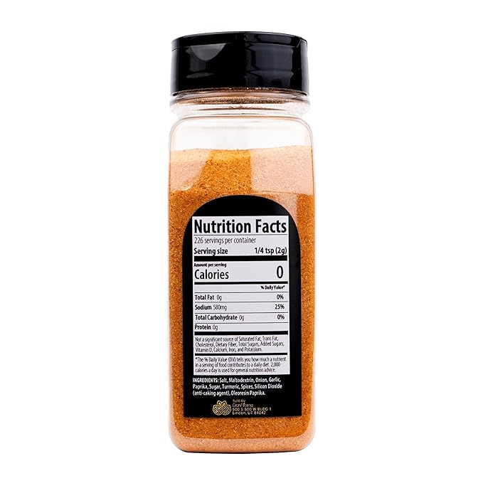 GranAroma Seasoned Salt, Savory Blend, Seasoning for Grilled Meats, Roasted Vegetables, and Soups (16 Ounce)