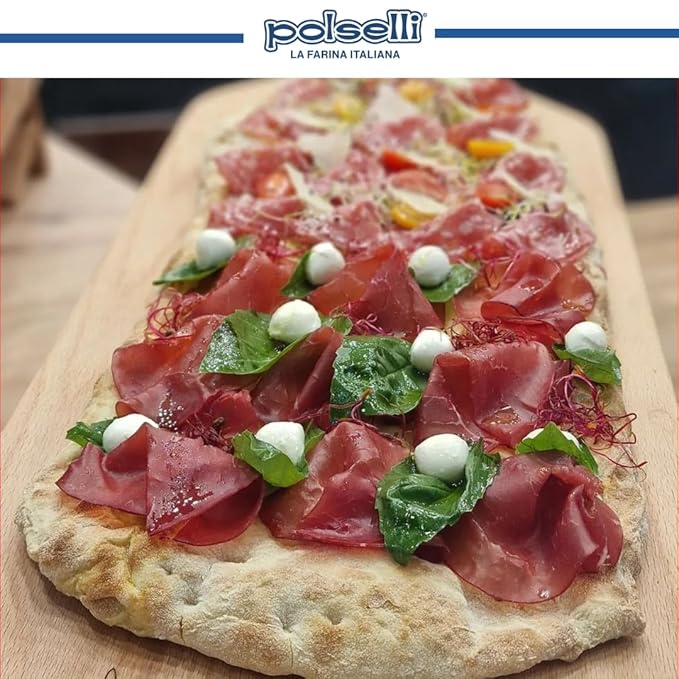 Polselli La Romana Pinsa & Pizza in Pala Flour ,11 lb ??Type 0 High-Protein Wheat & Rice Flour Blend ??Ideal for Roman-Style Pizza and Flatbread Light & Airy Crust, Crunchy Texture, Perfect for Sourdough & Artisan Baking