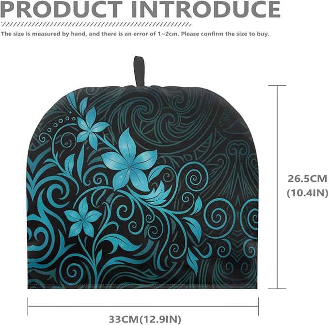 Polynesian Print Large Tea Cozy for Teapot Extra Thick Tea Pot Cover Home Kitchen Decoration Insulated Teapot Cozy Dust Kitchen Accessories for Home Daily