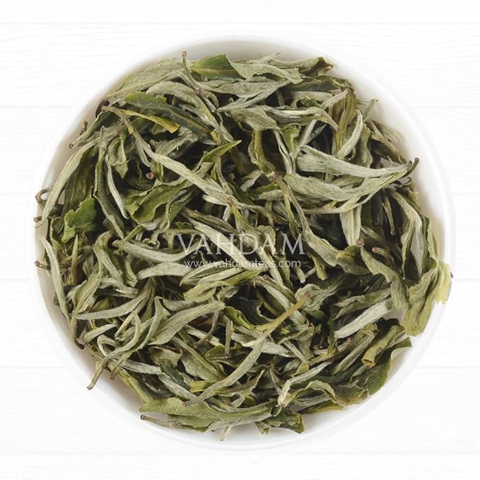 VAHDAM, Exotic White Tea Leaves From The Blue Mountains (25 Cups/1.76oz) 100% Pure White Tea Loose Leaf - Mellow & Delicious | Pure Unblended Loose Leaf Tea | Vacuum Sealed