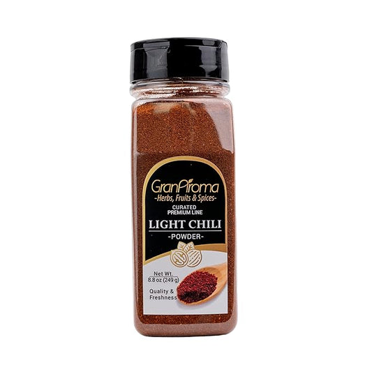 GranAroma Light Chili Powder, Chilis & Dry Rubs, Flavorful, Light Taste (8.8 Ounce)