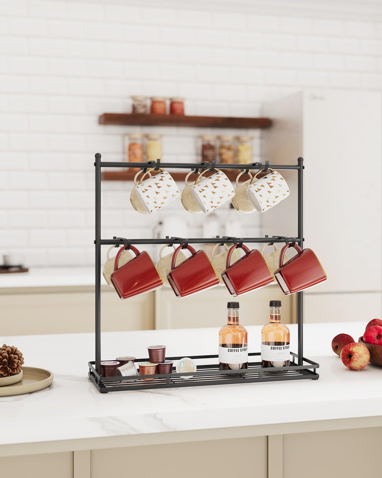 OROPY Coffee Mug Holder for Countertop, Mug Tree Rack with Heavy Duty Base