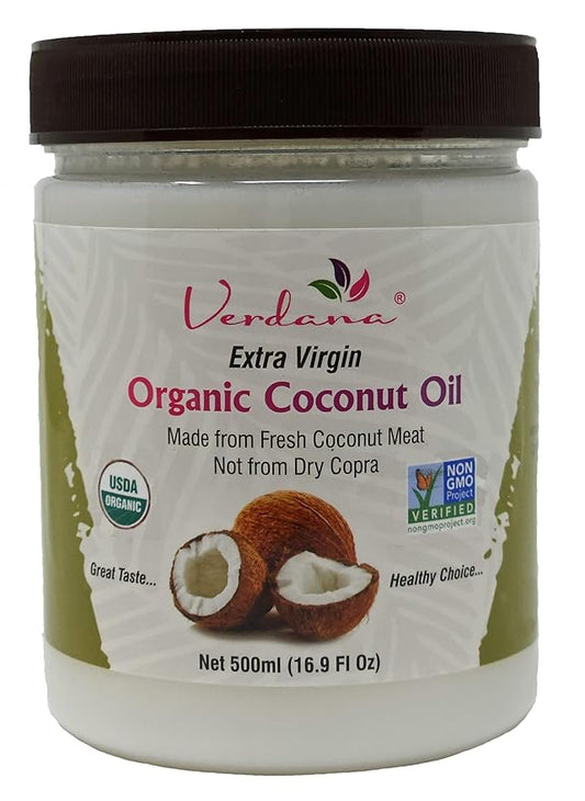 Verdana Extra Virgin Coconut Oil ??USDA Organic, Unrefined Cold Pressed Oil for Baking and Cooking ??16 Oz