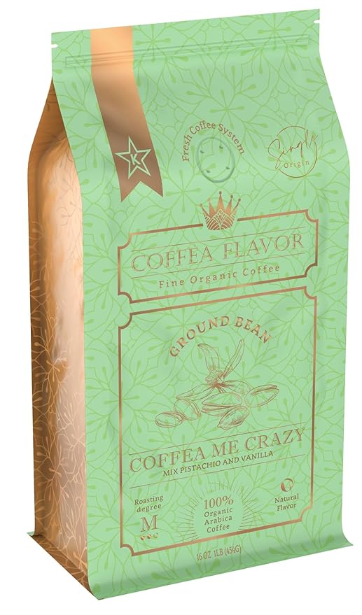 Flavored Ground Coffee ??Organic 100% Arabica, Single Origin, 16oz Bags ??by Coffea Flavor (standard, Coffea Me Crazy)