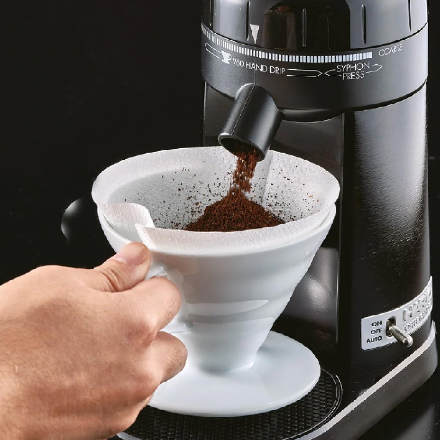 Hario V60 Ceramic Coffee Dripper Pour Over Cone Coffee Maker Size 01, White
