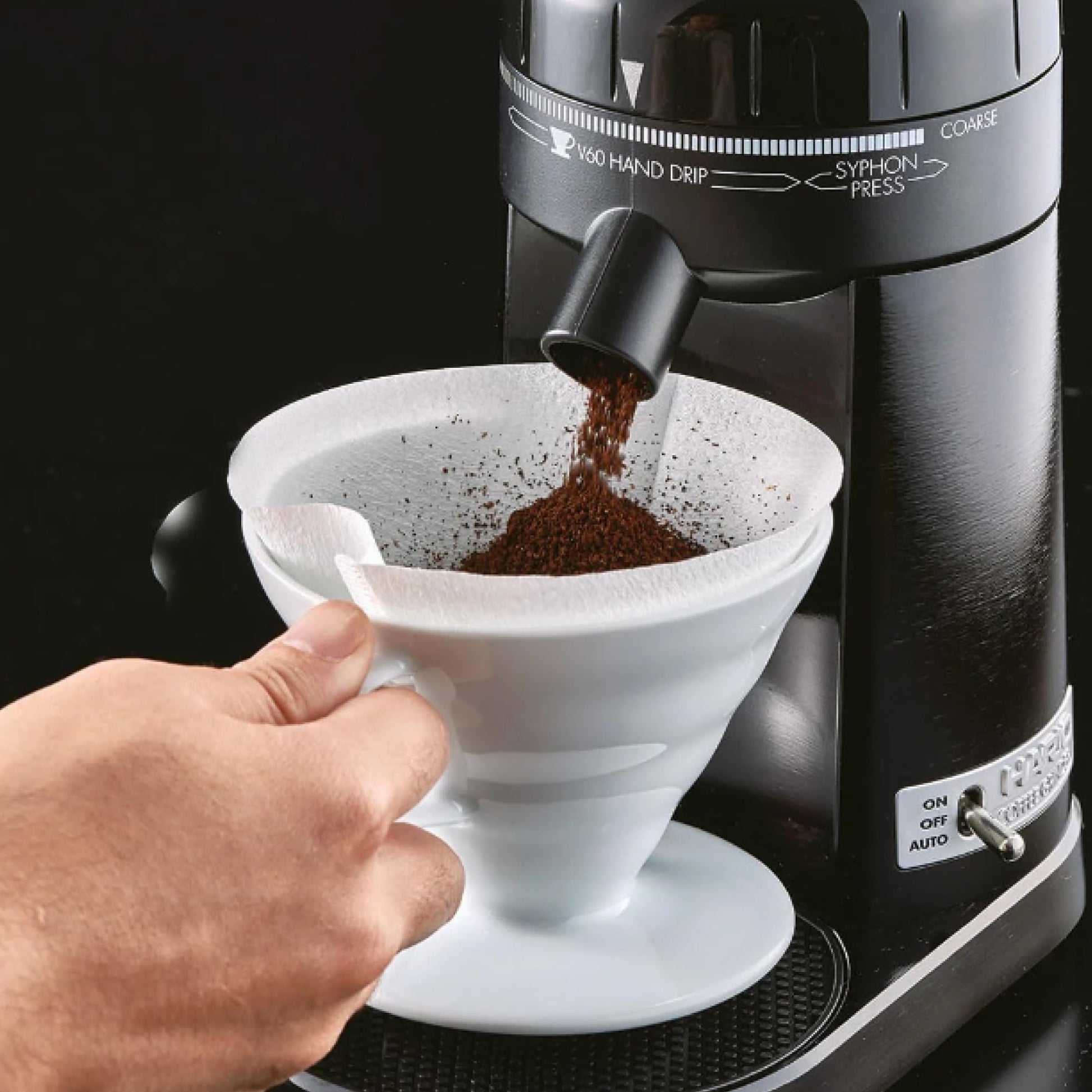 Hario V60 Ceramic Coffee Dripper Pour Over Cone Coffee Maker Size 01, White