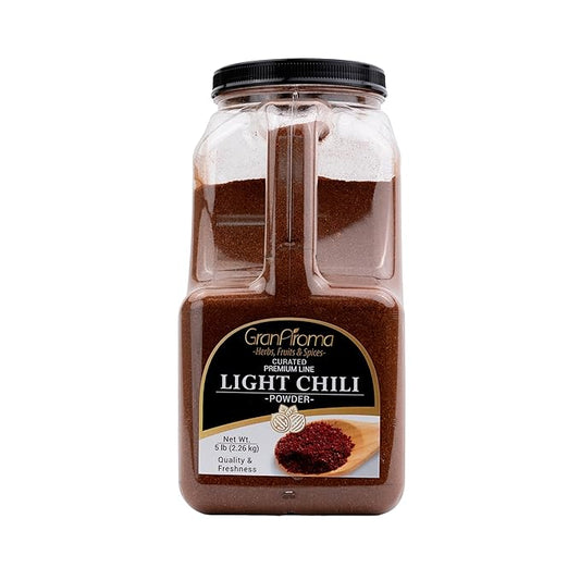 GranAroma Light Chili Powder, Chilis & Dry Rubs, Flavorful, Light Taste (5 Pound)