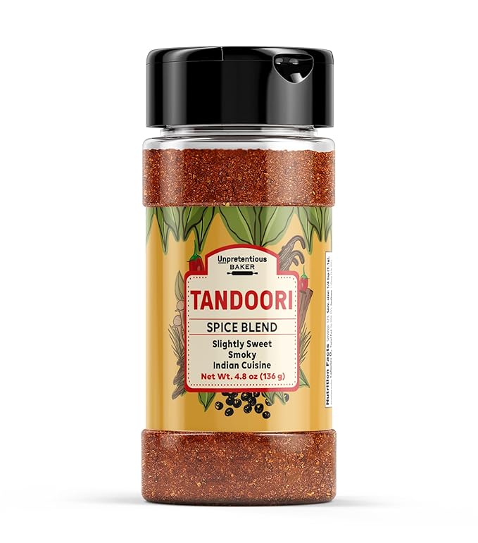 Unpretentious Tandoori Spice Blend, 4.8 oz, Slightly Sweet & Smoky Flavor, Indian Cuisine, Meat & Vegetables