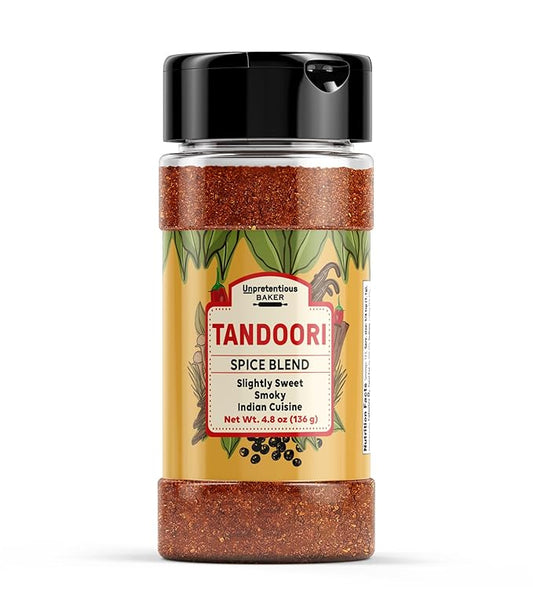 Unpretentious Tandoori Spice Blend, 4.8 oz, Slightly Sweet & Smoky Flavor, Indian Cuisine, Meat & Vegetables