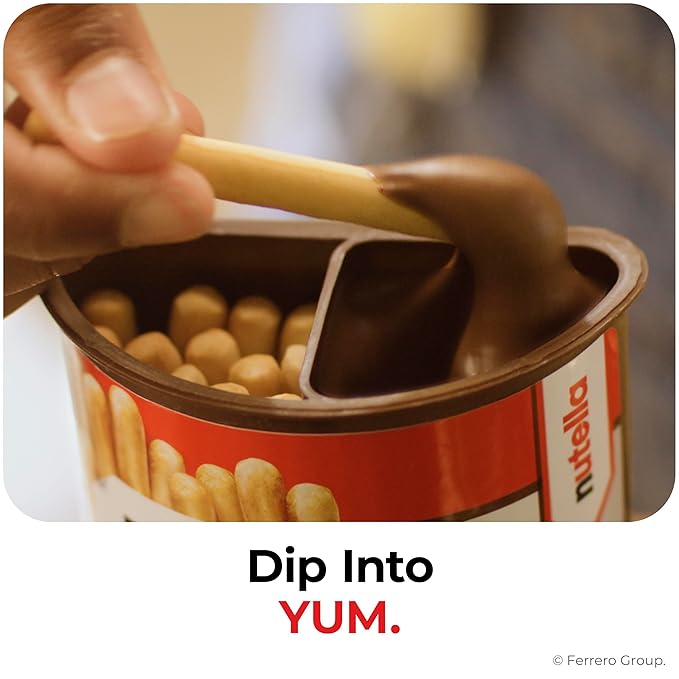 Nutella & GO! 4 Pack, Hazelnut and Cocoa Spread with Breadsticks, Snack Cups, 1.9 oz Each