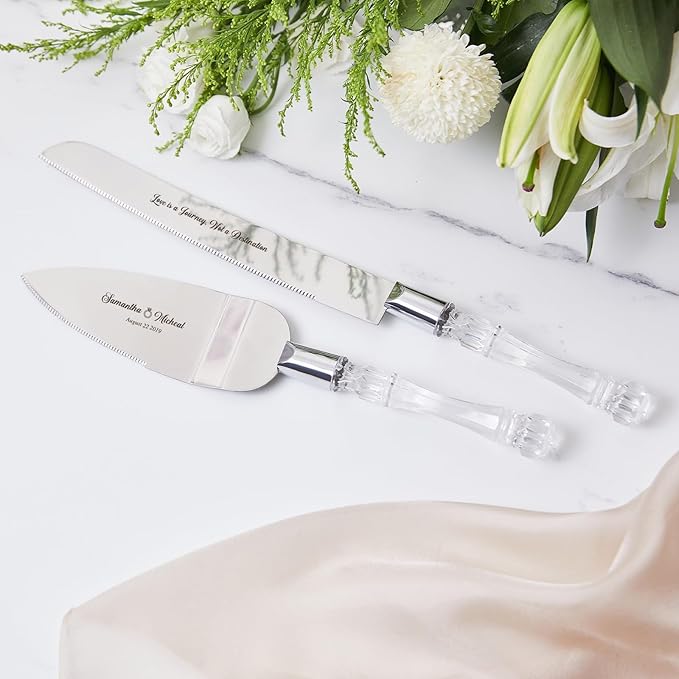 AW BRIDAL Personalized Cake Cutting Set for Wedding, Stainless Steel Wedding Cake Knife Set Wedding Anniversary Engagement Gifts for Couples//DK001CPP67//